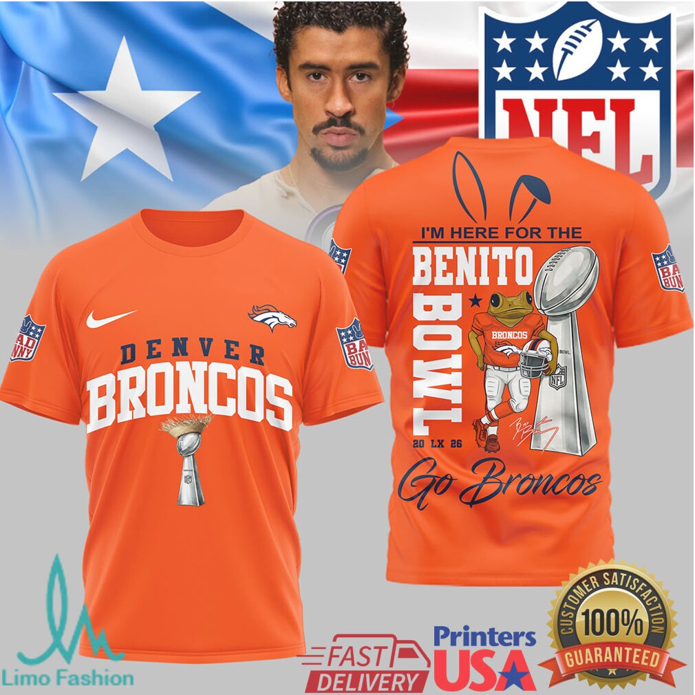 Denver Broncos Official NFL Benito Bowl 3D Shirt - Limotees LLC