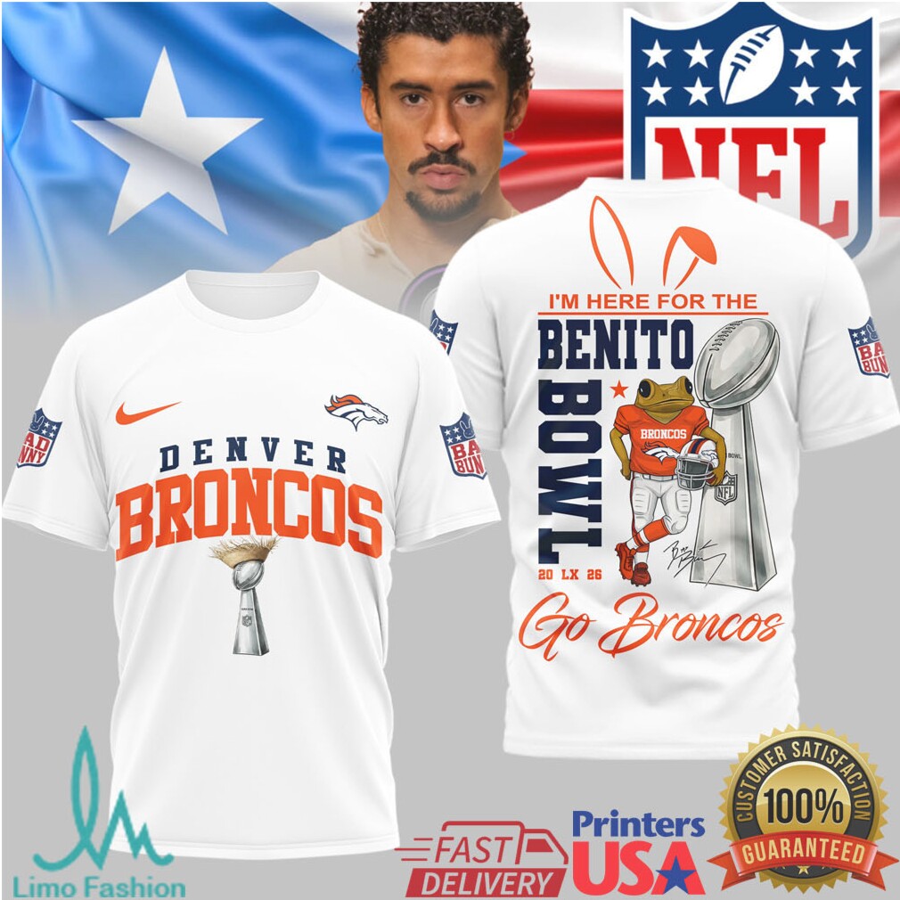 Denver Broncos Official NFL Benito Bowl 3D Shirt - Limotees LLC