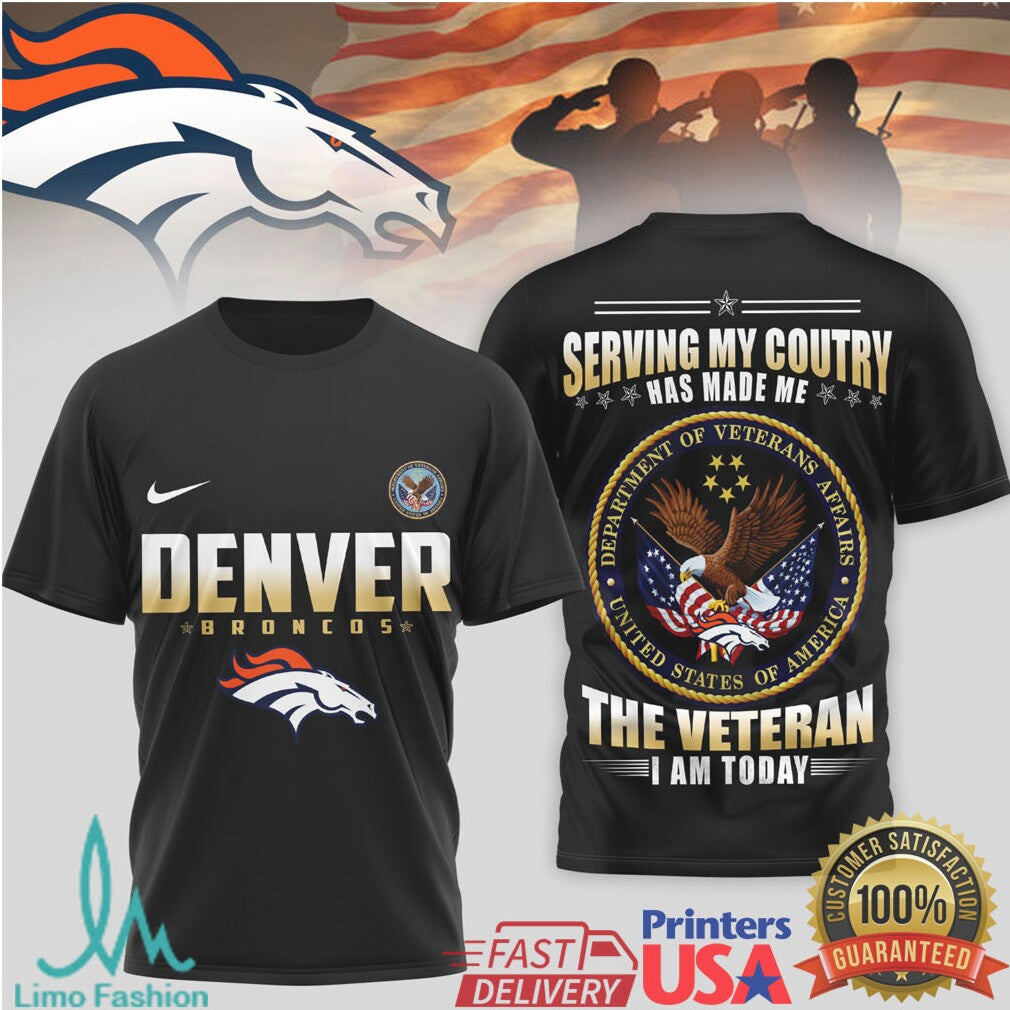 Denver Broncos Official NFL Department Of Veterans Affairs 3D Shirt - Limotees LLC