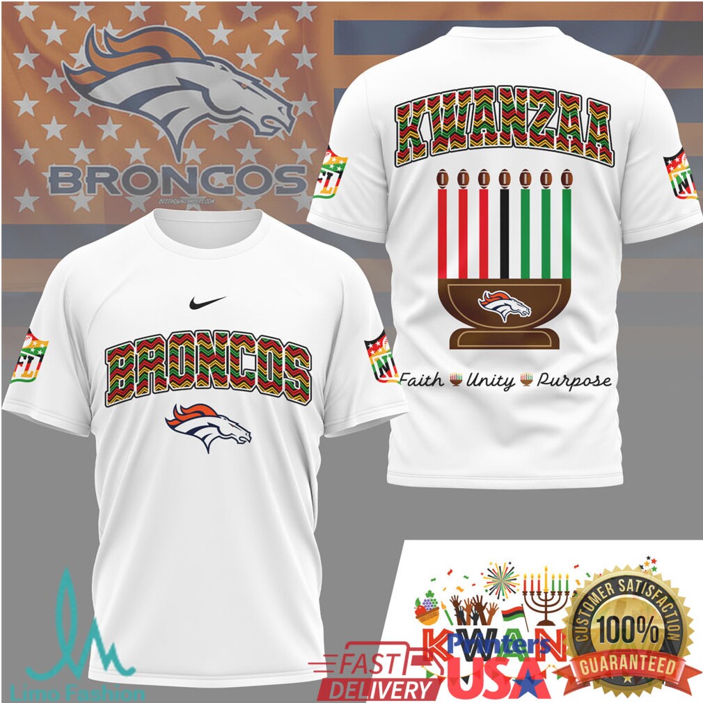 Denver Broncos Official NFL Kwanzaa Pride 3D Shirt - Limotees LLC