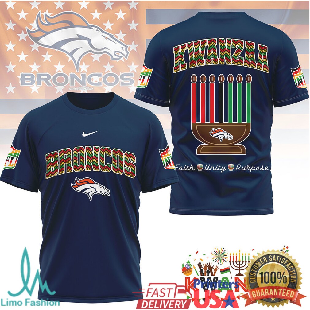 Denver Broncos Official NFL Kwanzaa Pride 3D Shirt - Limotees LLC