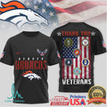 Denver Broncos Salute to Service Veterans Thank You T Shirt - Limotees LLC