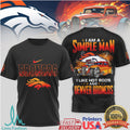 Denver Broncos Simple Man Hot Rod Racing Black T Shirt - Limotees LLC