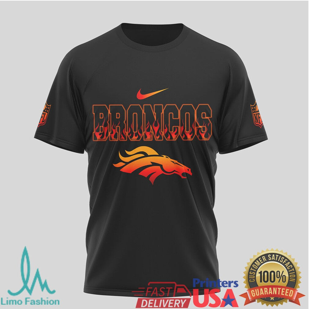 Denver Broncos Simple Man Hot Rod Racing Black T Shirt - Limotees LLC