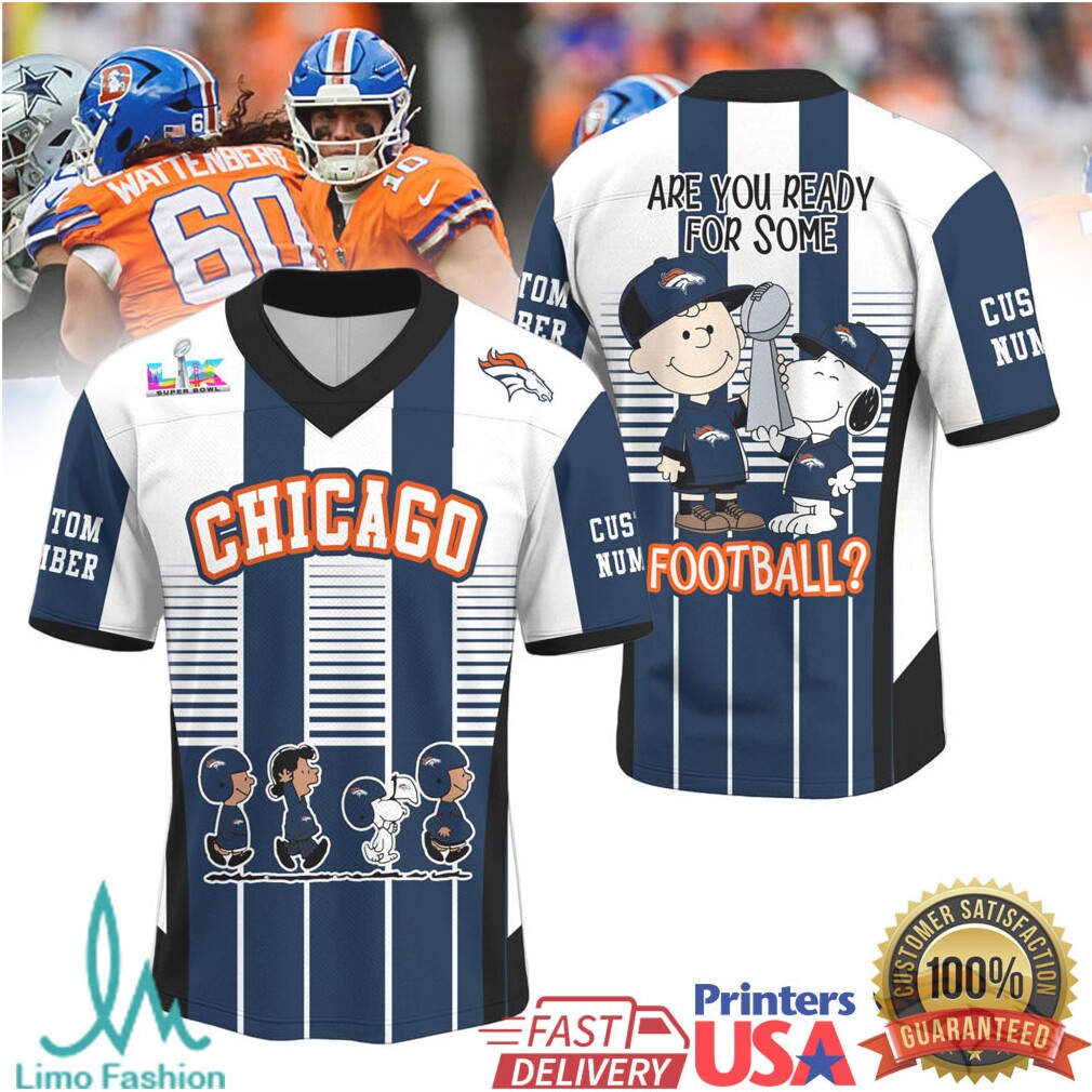 Denver Broncos Snoopy Charlie Brown Nfl Football Jersey Shirt - Limotees LLC