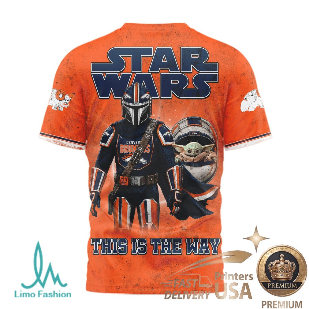 Denver Broncos Star Wars The Mandalorian This Is The Way T Shirt - Limotees LLC