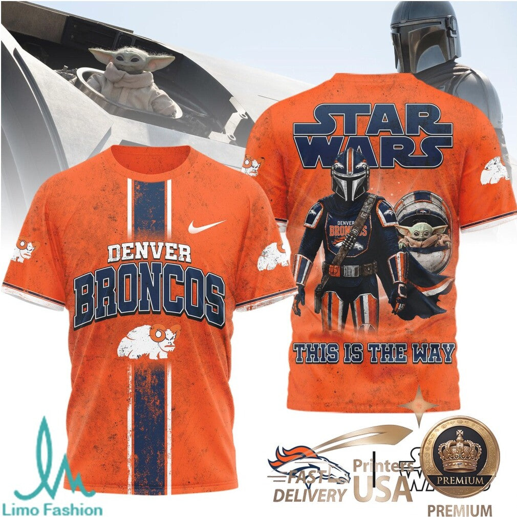 Denver Broncos Star Wars The Mandalorian This Is The Way T Shirt - Limotees LLC