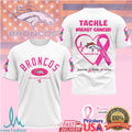Denver Broncos Tackle Breast Cancer Awareness Pink Ribbon T Shirt - Limotees LLC