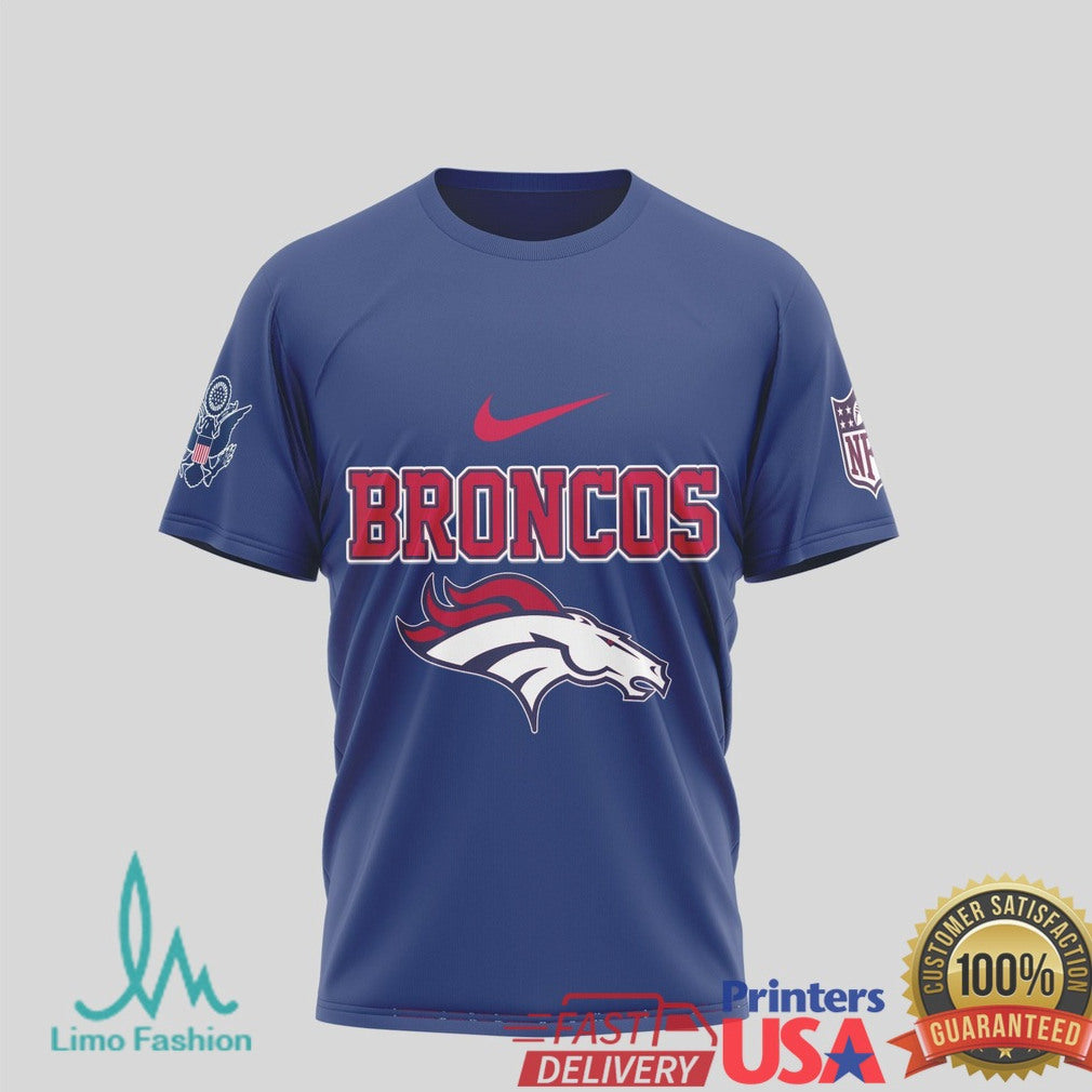 Denver Broncos United States Coast Guard Military Appreciation T Shirt - Limotees LLC