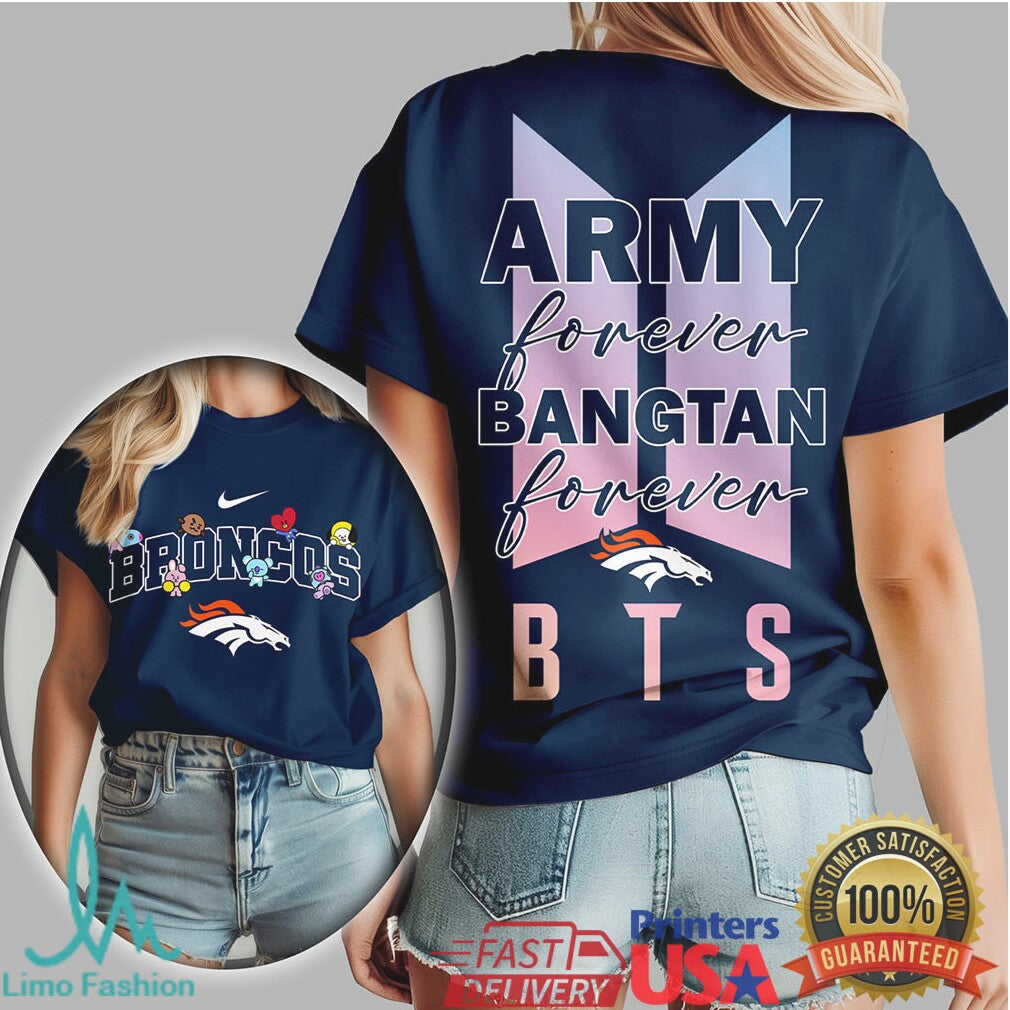 Denver Broncos x BTS Army Forever Bangtan Forever Merchandise - Limotees LLC