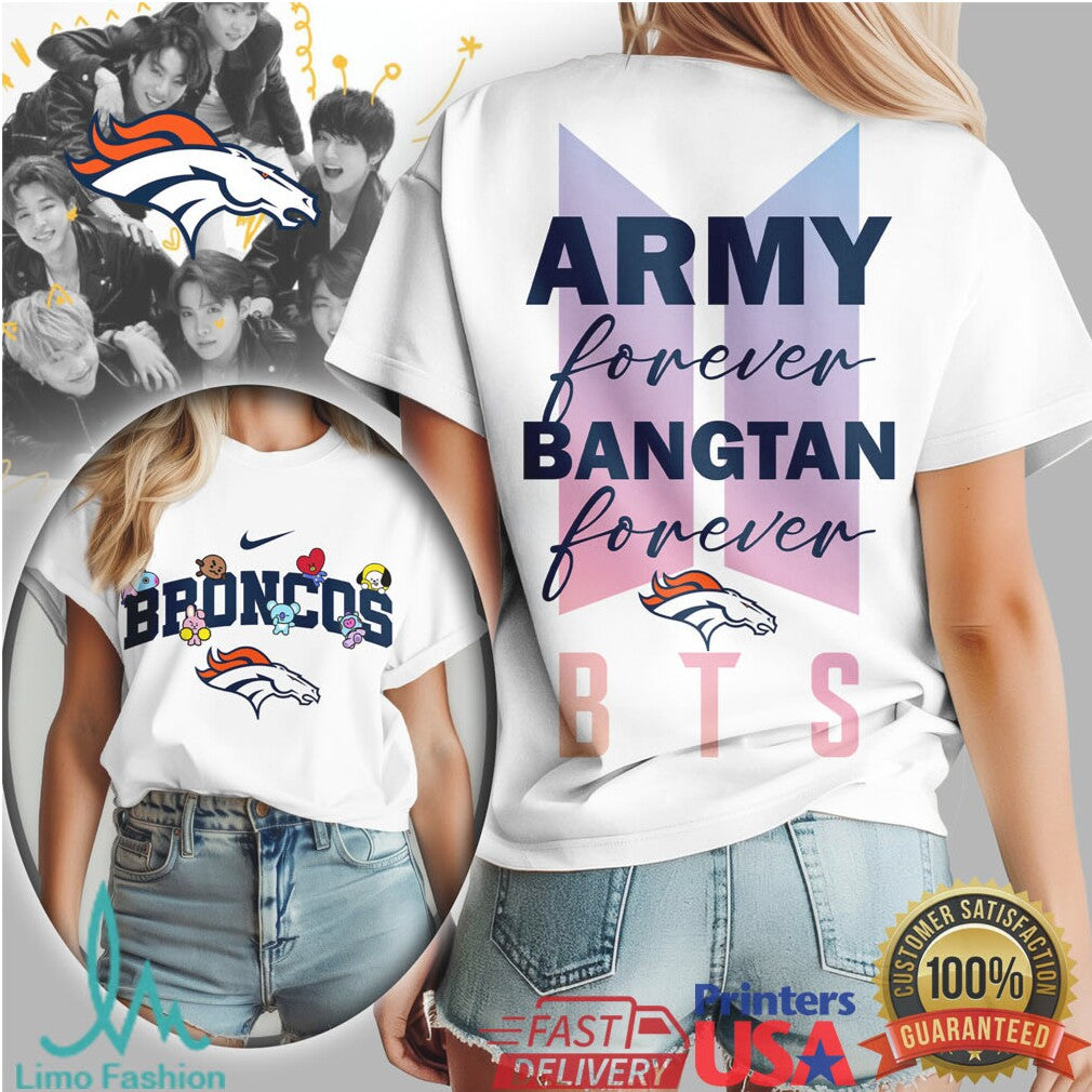 Denver Broncos x BTS Army Forever Bangtan Forever Merchandise - Limotees LLC