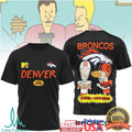 Denver Broncos x Beavis and ButHead MTV Vintage Mashup T Shirt - Limotees LLC