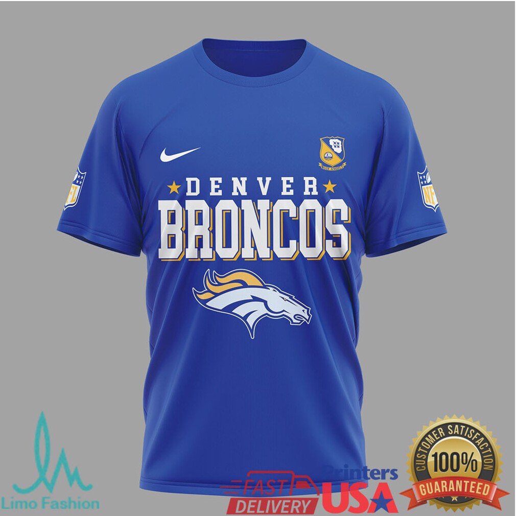 Denver Broncos x Blue Angels 80th Anniversary Navy Flight T Shirt - Limotees LLC