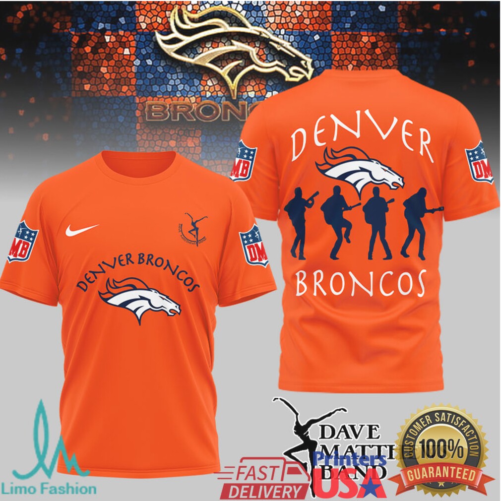 Denver Broncos x Dave Matthews Band Artistic Team Spirit T Shirt - Limotees LLC