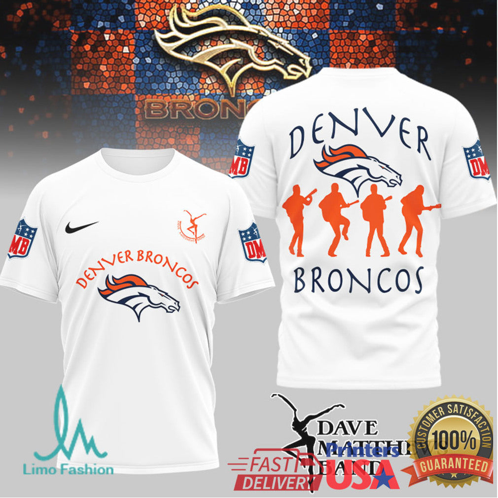 Denver Broncos x Dave Matthews Band Artistic Team Spirit T Shirt - Limotees LLC