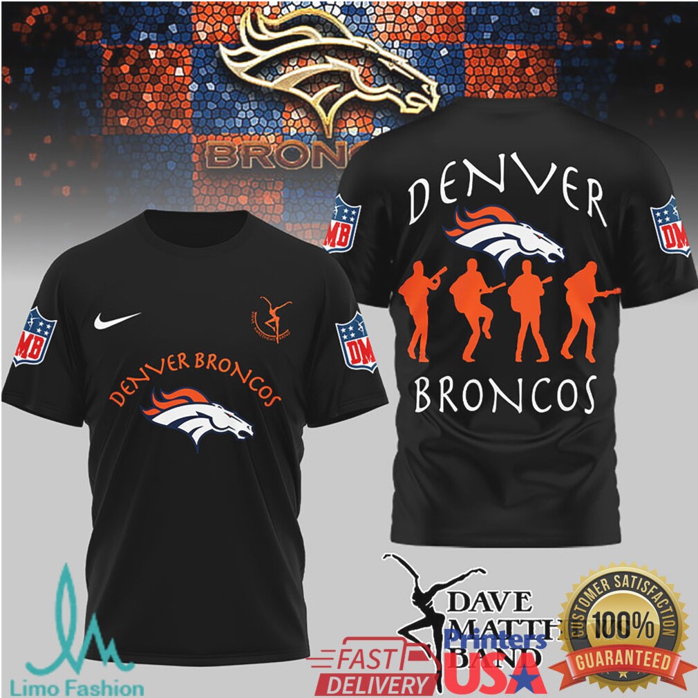 Denver Broncos x Dave Matthews Band Artistic Team Spirit T Shirt - Limotees LLC