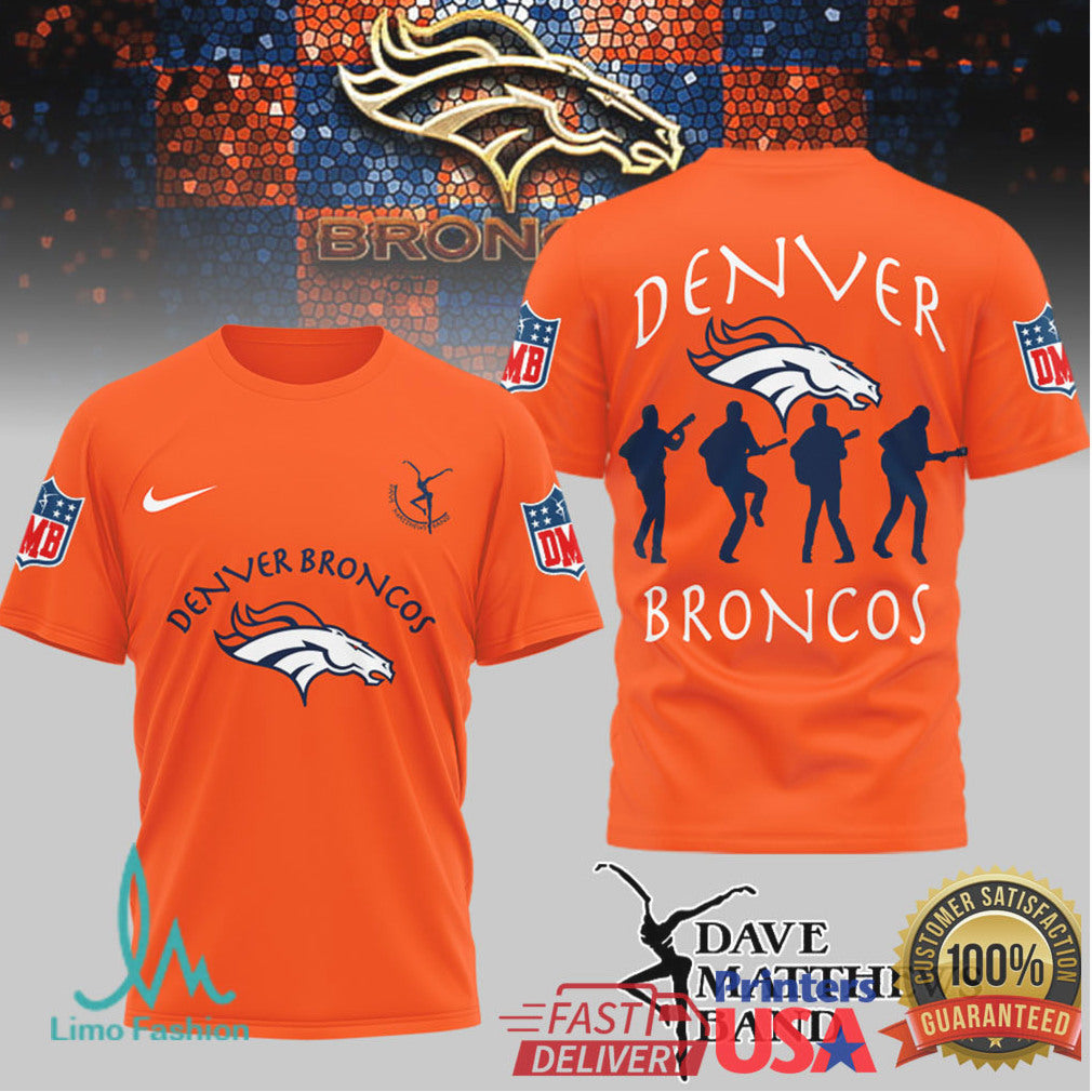 Denver Broncos x Dave Matthews Band NFL Fan Mashup T Shirt - Limotees LLC