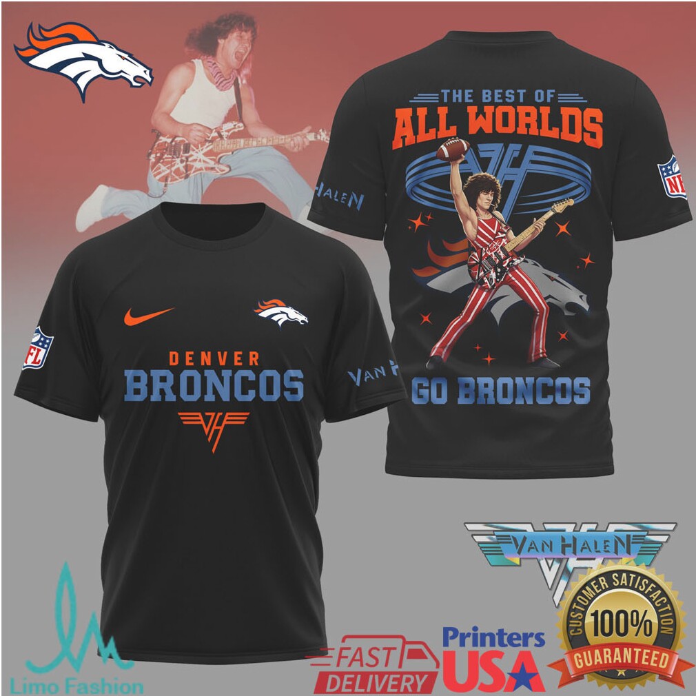 Denver Broncos x Van Halen Eddie Van Halen “Best of All Worlds” T Shirt - Limotees LLC