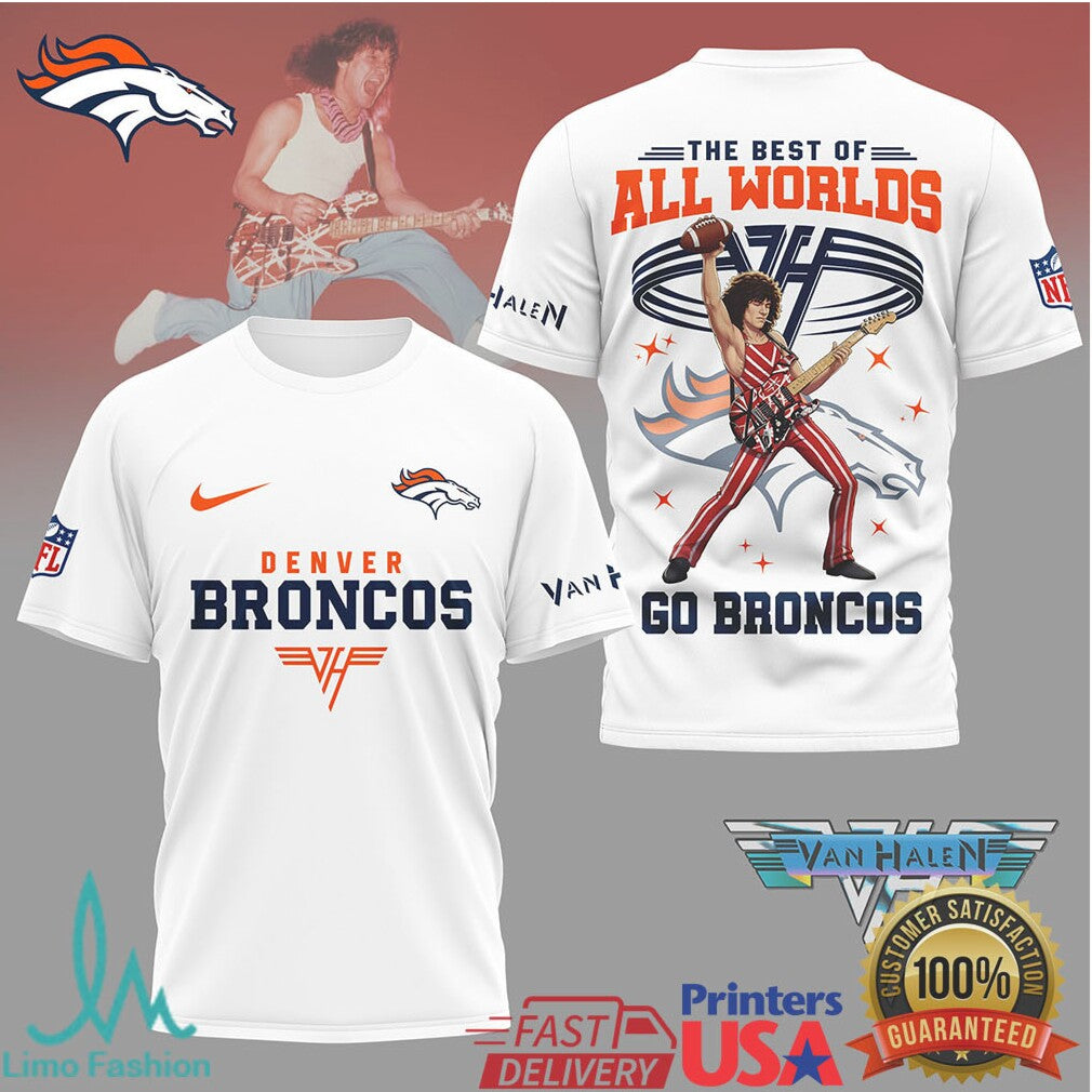 Denver Broncos x Van Halen Eddie Van Halen “Best of All Worlds” T Shirt - Limotees LLC