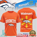 Denver Broncos x Walmart Collaboration Dual Brand Sportswear T Shirt - Limotees LLC