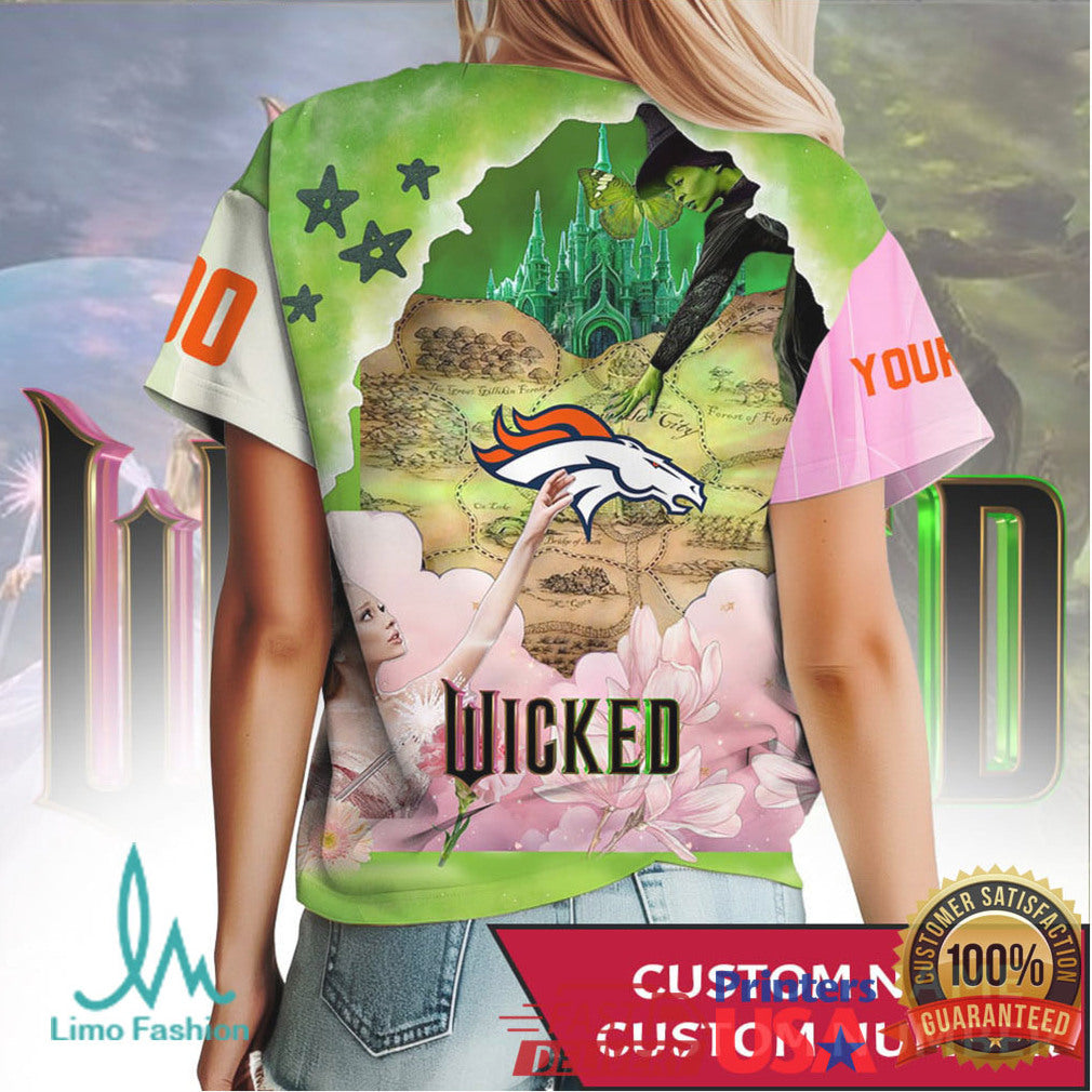 Denver Broncos x Wicked Musical Mashup Custom Name Fan Apparel - Limotees LLC