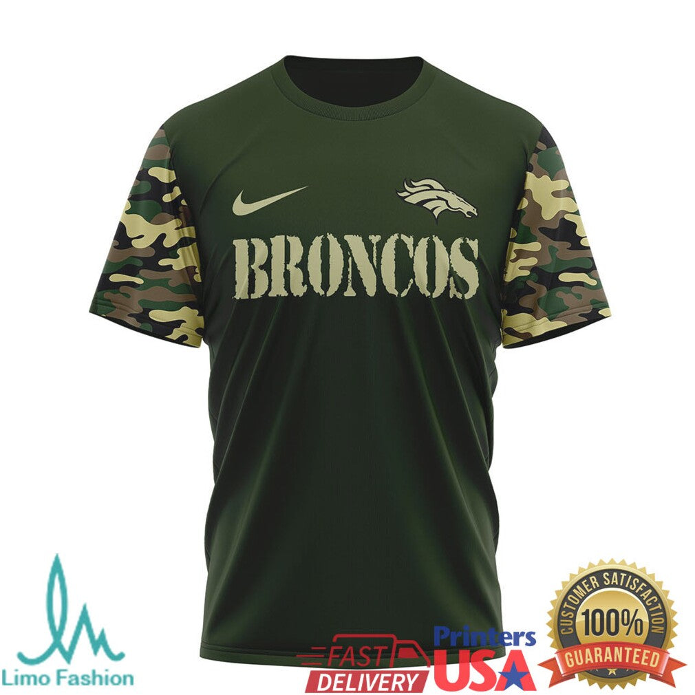 Denver BroncosOfficial NFL Camouflage Thank You For Service 3D Shirt - Limotees LLC