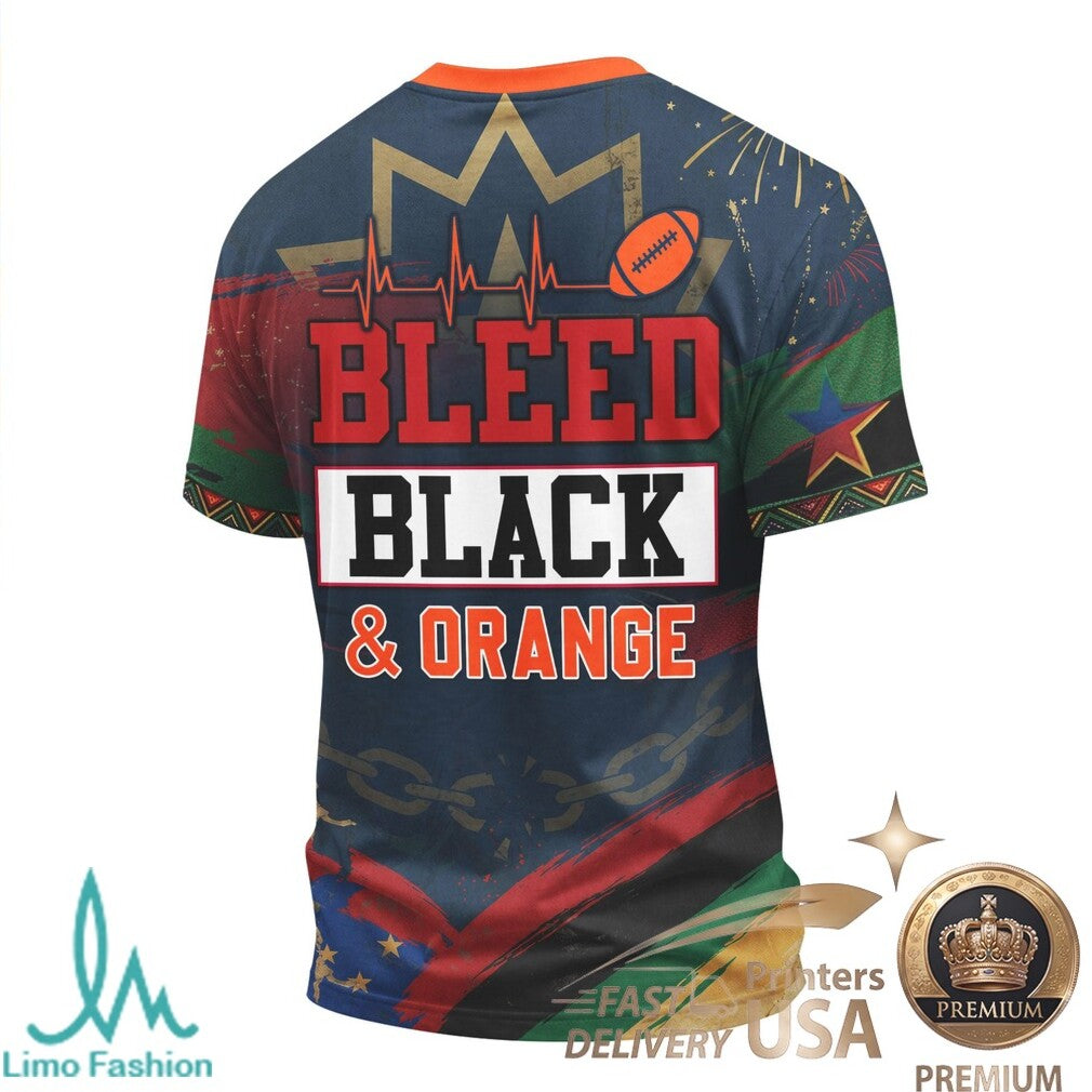 Denver Football Juneteenth Freedom Day Bleed Orange T Shirt - Limotees LLC
