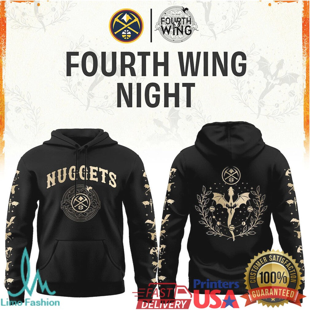 Denver Nuggets Fourth Wing Night Dragon Graphic Basketball T Shirt - Limotees LLC