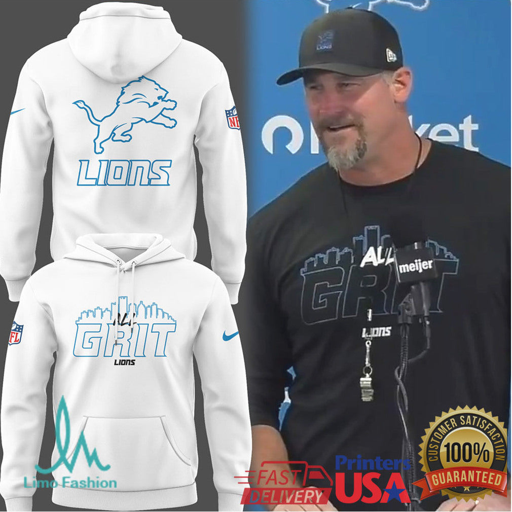 Detroit Lions “All Grit” Dan Campbell Inspired T Shirt & Hoodie - Limotees LLC