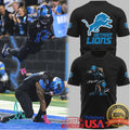 Detroit Lions Amon Ra St. Brown Action Graphic Black T Shirt & Hoodie - Limotees LLC
