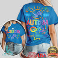 Detroit Lions Autism Awareness T Shirt Accept Understand Love Rainbow Infinity - Limotees LLC