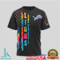 Detroit Lions Autism Awareness T Shirt Inclusion Matters Puzzle Piece Design - Limotees LLC