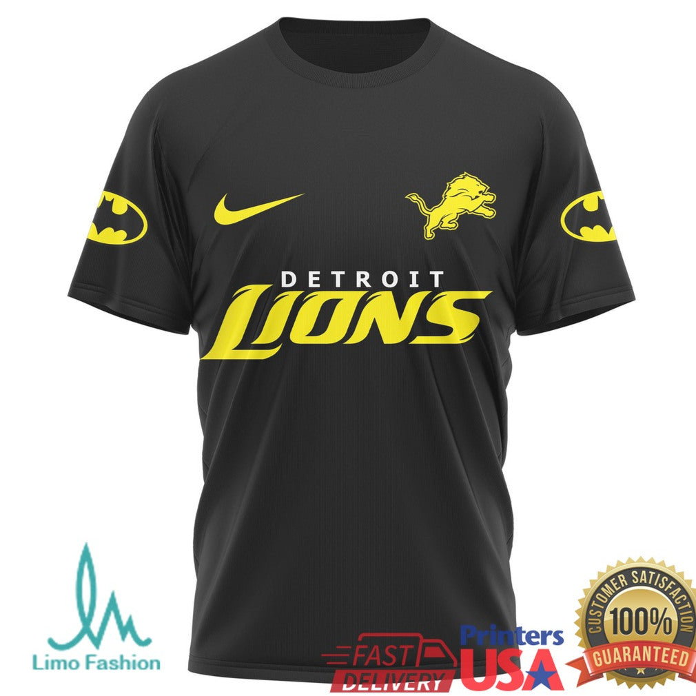 Detroit Lions Batman I Am Batman NFL Football Super Hero Graphic T Shirt - Limotees LLC