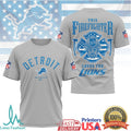Detroit Lions Firefighter Pride “This Firefighter Loves The Lions” T Shirt - Limotees LLC