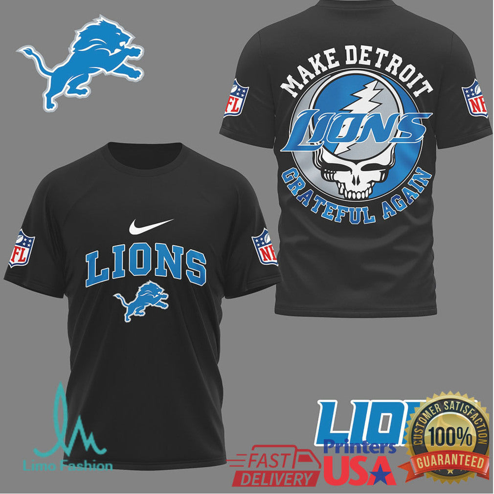 Detroit Lions Grateful Dead Steal Your Face Nfl Fan Tshirt - Limotees LLC