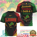 Detroit Lions Juneteenth Freedom Faith and Future Football T Shirt - Limotees LLC
