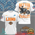 Detroit Lions Life Is Better On A Harley Football T Shirt - Limotees LLC