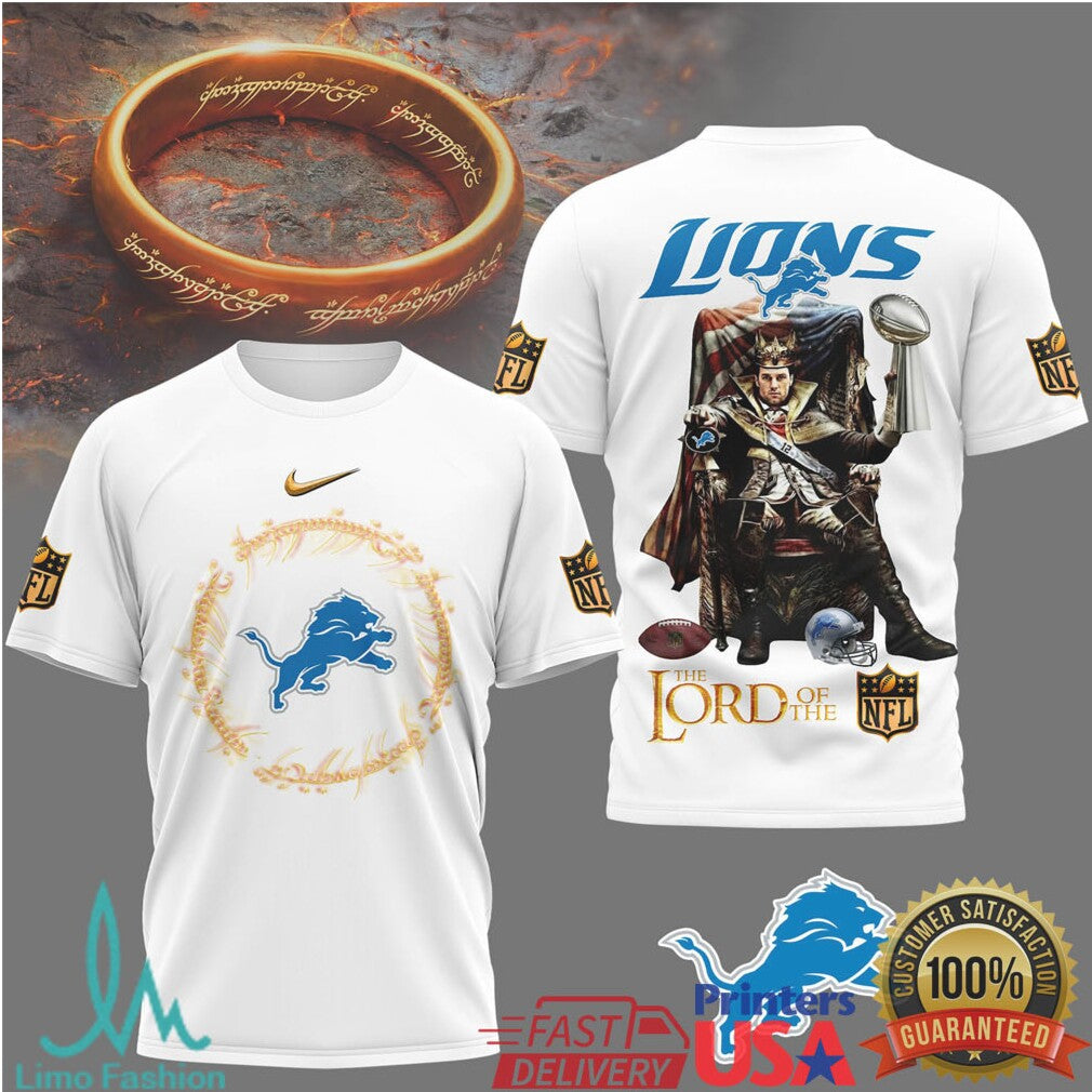 Detroit Lions Lord Of The Nfl King Design Tshirt - Limotees LLC