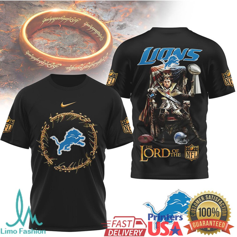 Detroit Lions Lord Of The Nfl King Design Tshirt - Limotees LLC