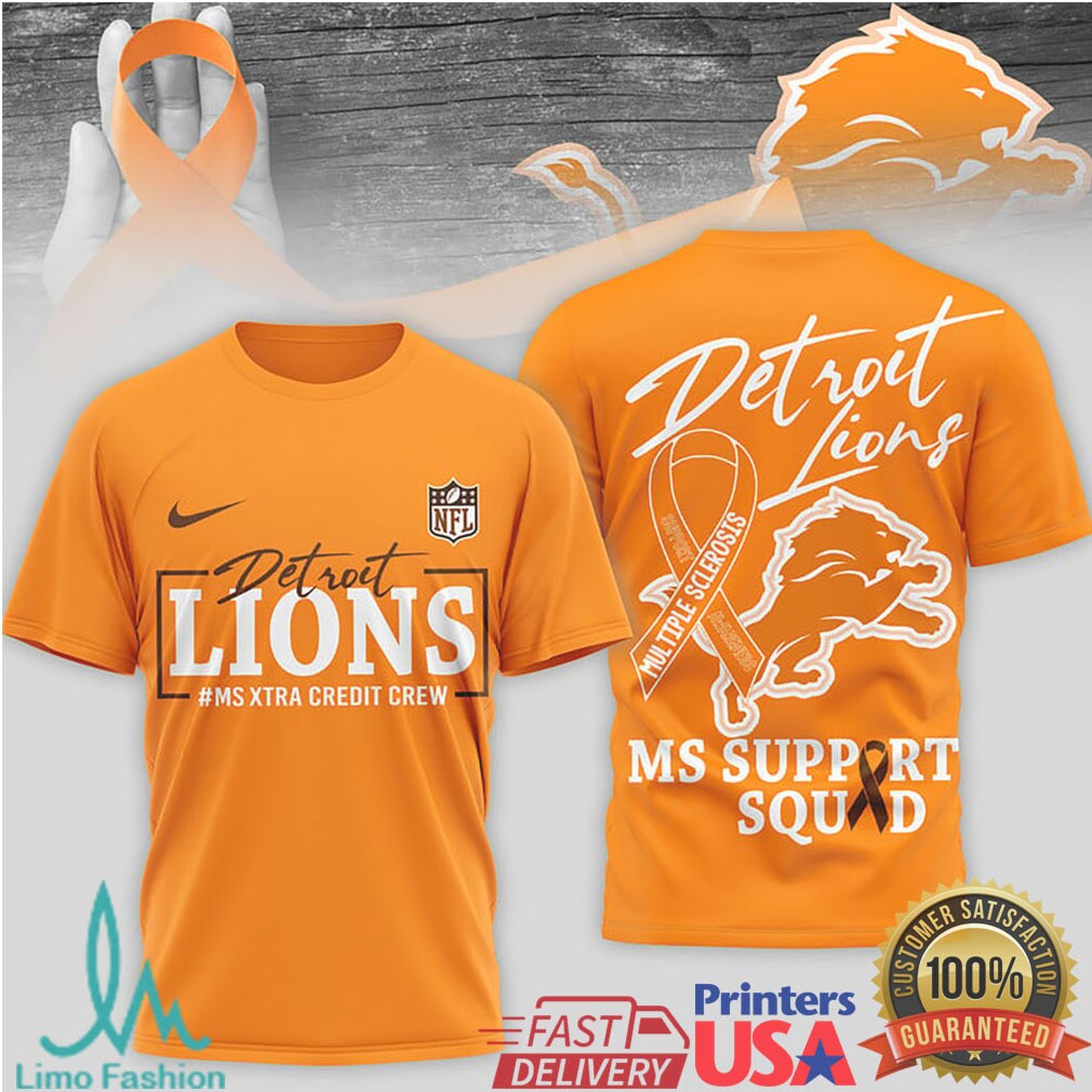 Detroit Lions MS Support Squad Awareness T Shirt