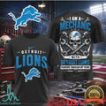 Detroit Lions Mechanic Skull Running Through My Veins T Shirt - Limotees LLC