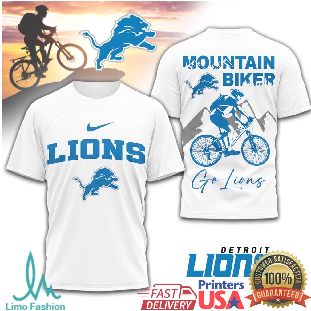 Detroit Lions Mountain Biking Graphic Shirt Go Lions Outdoor Wear - Limotees LLC