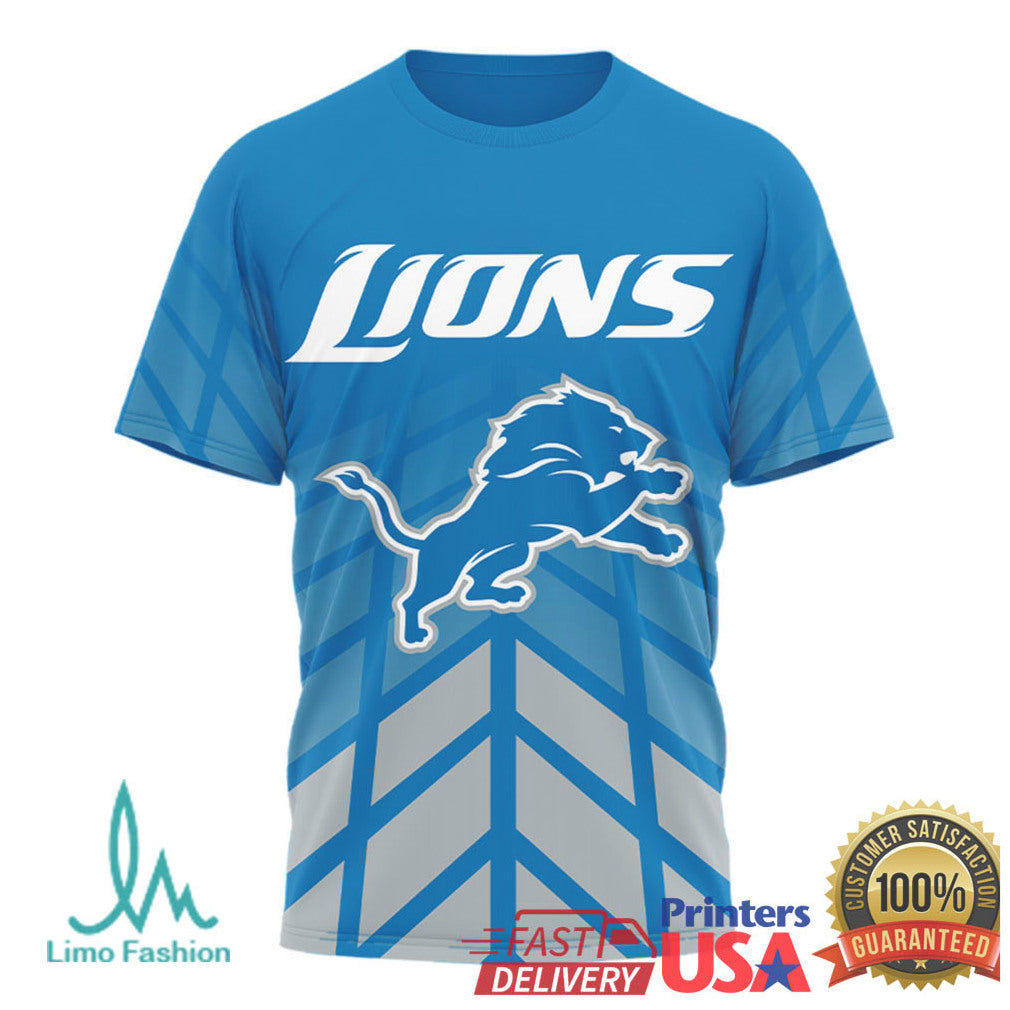Detroit Lions NFL FLAG Play Football Sublimated T Shirt - Limotees LLC
