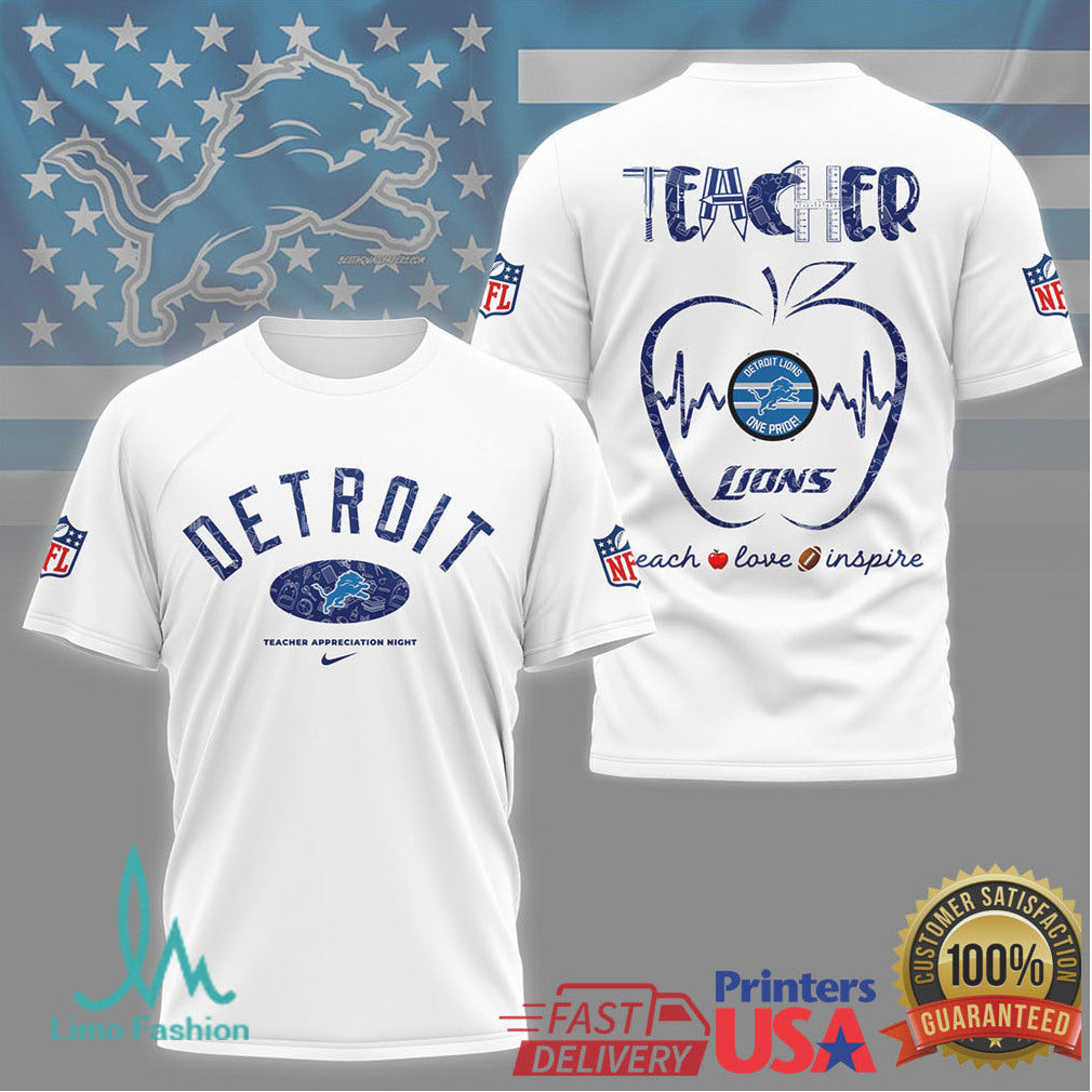 Detroit Lions Nfl Teacher Appreciation Night Shirt Design - Limotees LLC