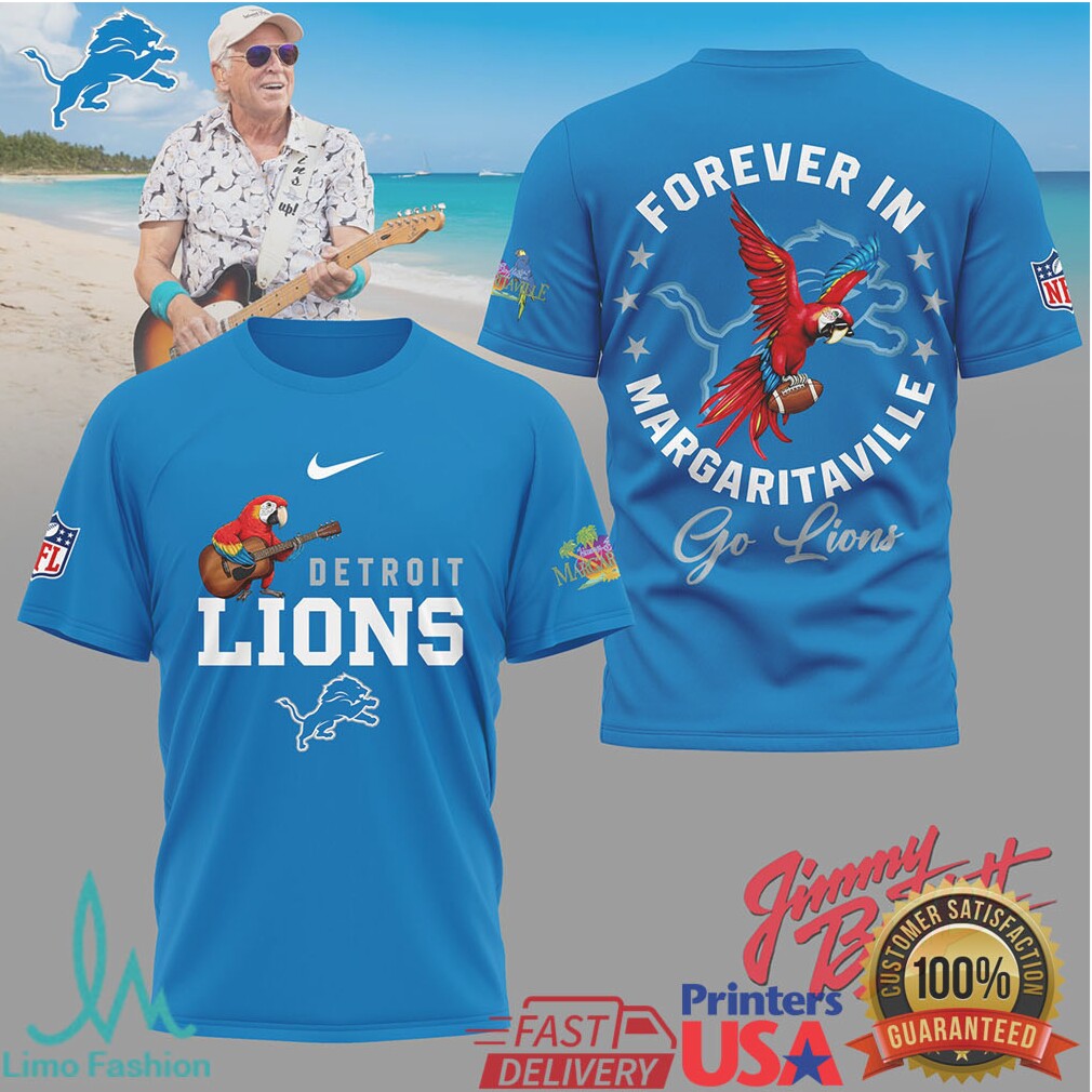Detroit Lions Official NFL Forever in Margaritaville 3D Shirt - Limotees LLC