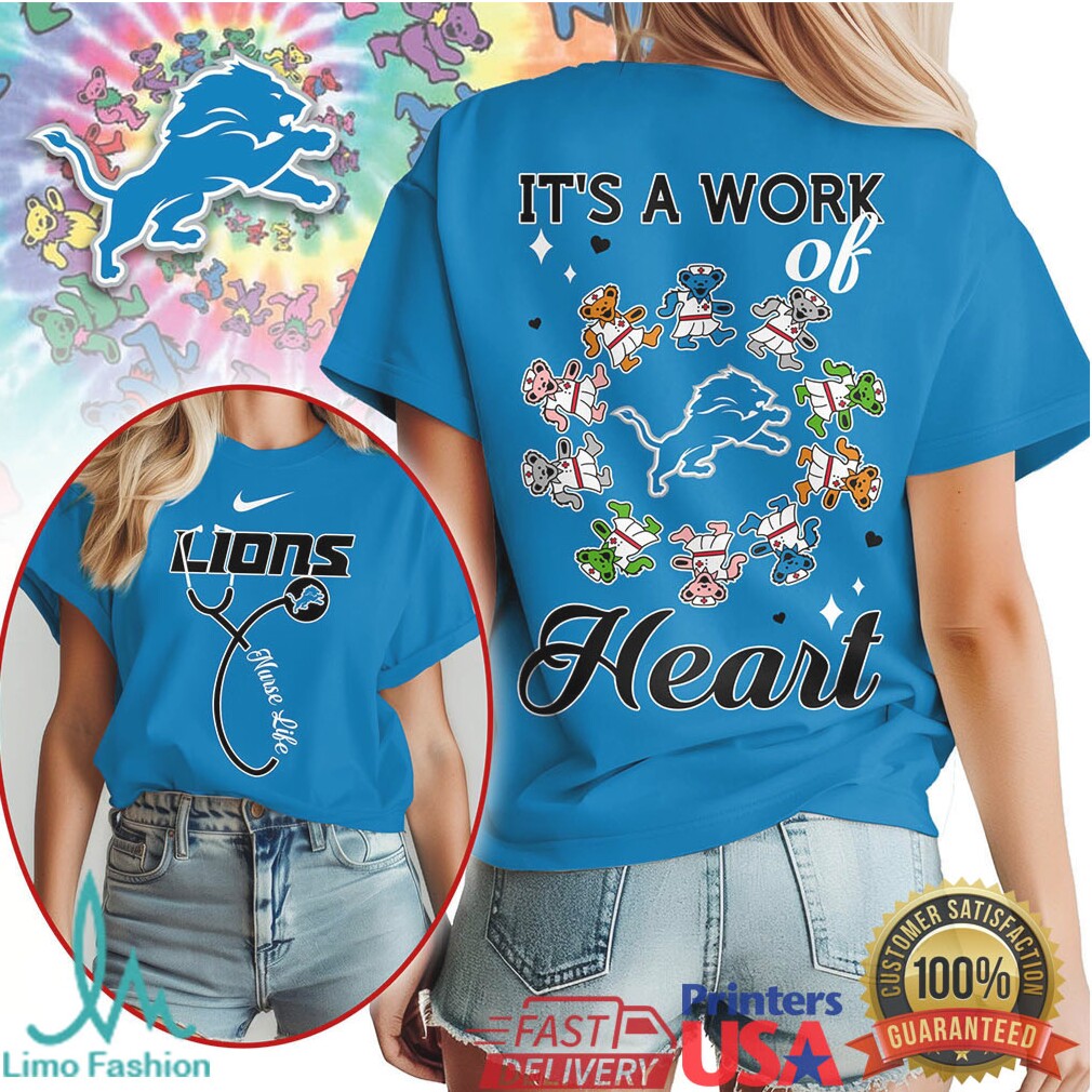 Detroit Lions Official NFL Grateful Dead Nurse 3D Shirt - Limotees LLC