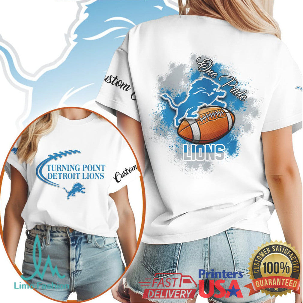 Detroit Lions One Pride NFL Turning Point Custom Football Tee - Limotees LLC