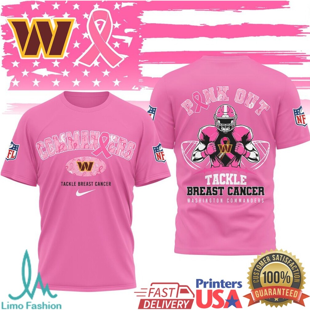 Detroit Lions Pink Out Tackle Breast Cancer NFL Awareness Graphic T Shirt - Limotees LLC