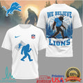 Detroit Lions Sasquatch “We Believe” Football Fan T Shirt - Limotees LLC
