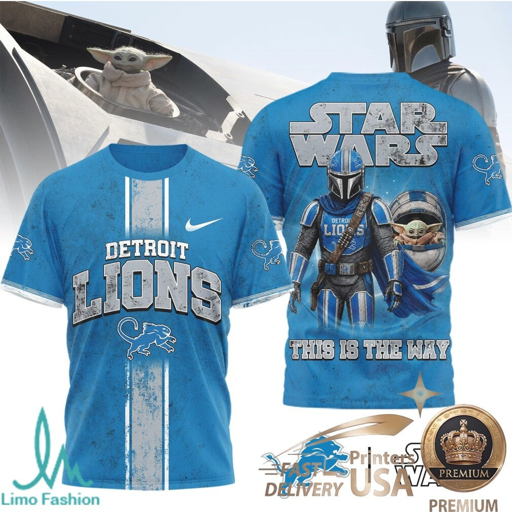 Detroit Lions Star Wars The Mandalorian This Is The Way T Shirt - Limotees LLC